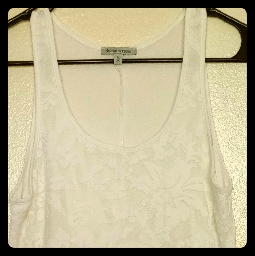 Ivory/White Crop Top